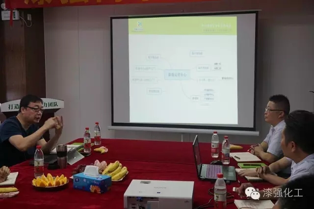 王鵬輝老師認(rèn)真為漆強(qiáng)品牌的發(fā)展把脈診斷